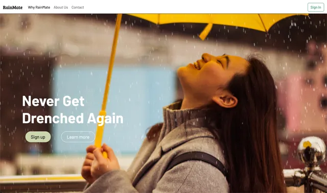 a screenshot of the RainMate app
